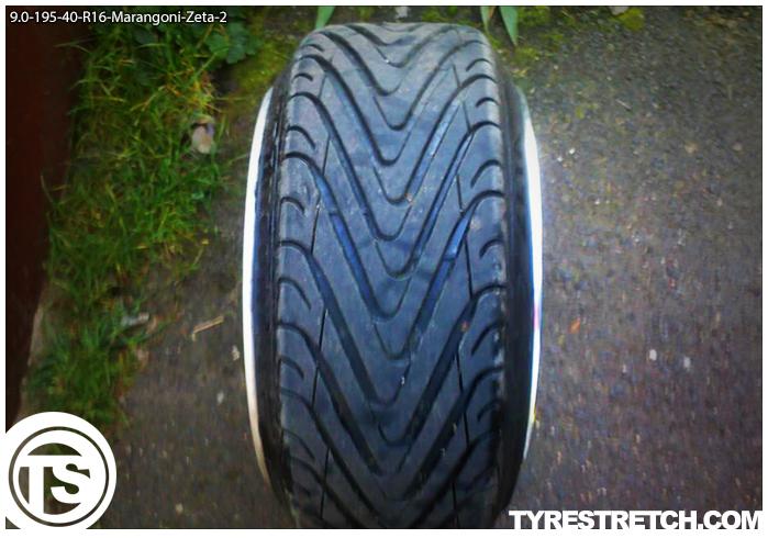 An example of tyre stretch: 195/40 R16 on 9.0J – MARANGONI
