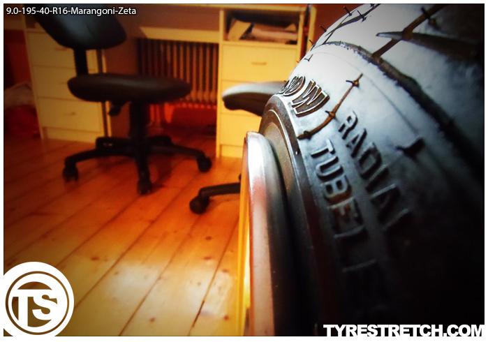 An example of tyre stretch: 195/40 R16 on 9.0J – MARANGONI