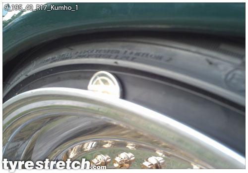 An example of tyre stretch: 195/40 R17 on 9.0J – KUMHO