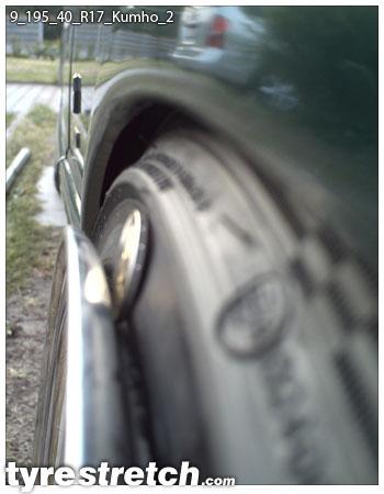 An example of tyre stretch: 195/40 R17 on 9.0J – KUMHO