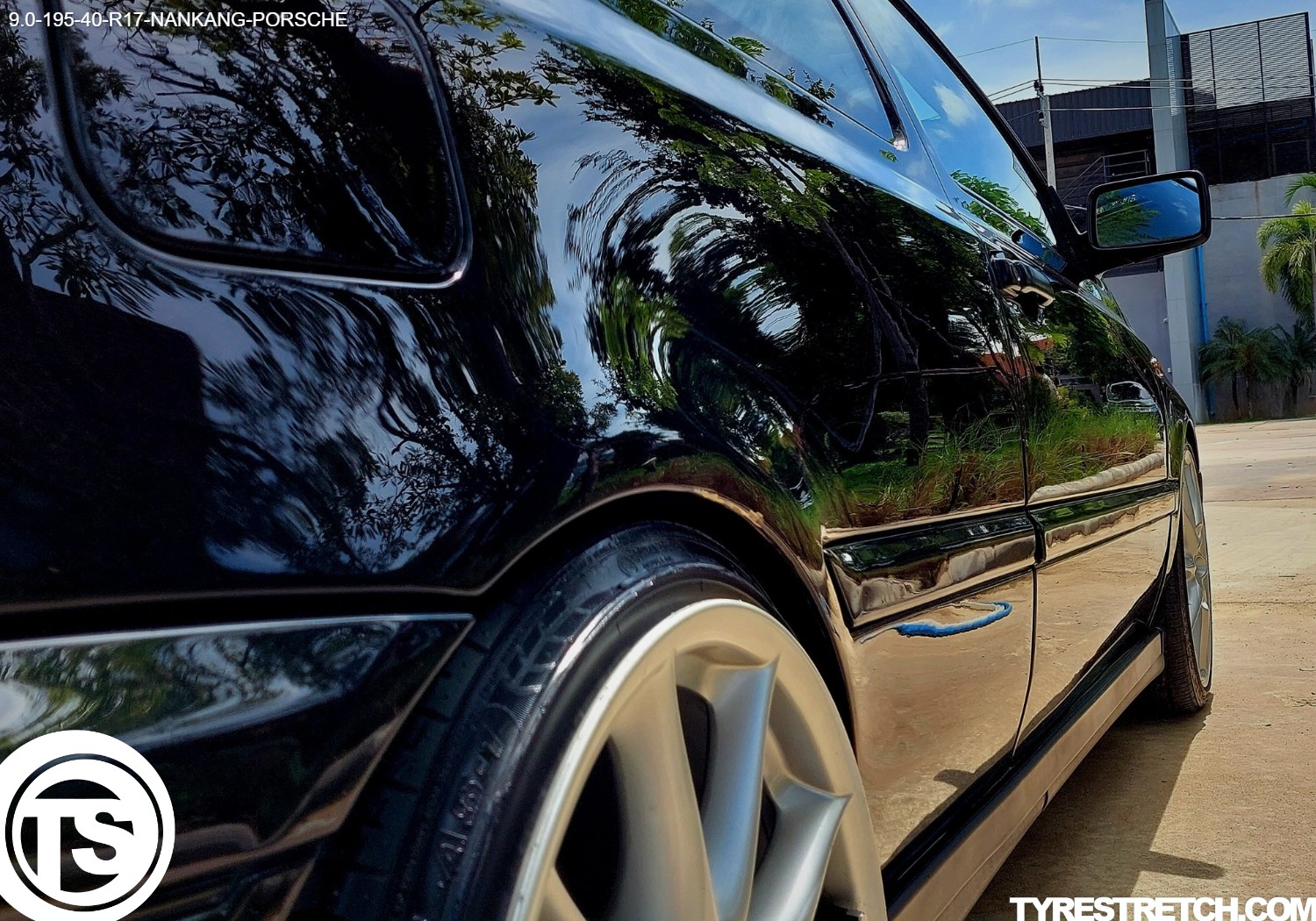 An example of tyre stretch: 195/40 R17 on 9.0J – NANKANG (PORSCHE)