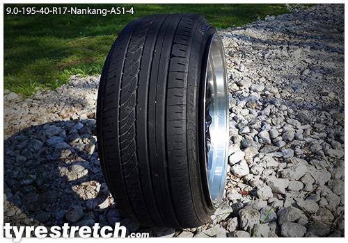 An example of tyre stretch: 195/40 R17 on 9.0J – NANKANG