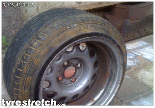 195/45 R14 on 9.0J