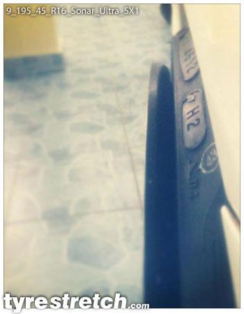An example of tyre stretch: 195/45 R16 on 9.0J – SONAR