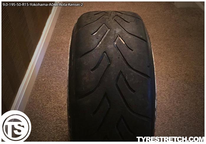 An example of tyre stretch: 195/50 R15 on 9.0J – YOKOHAMA (ROTA)