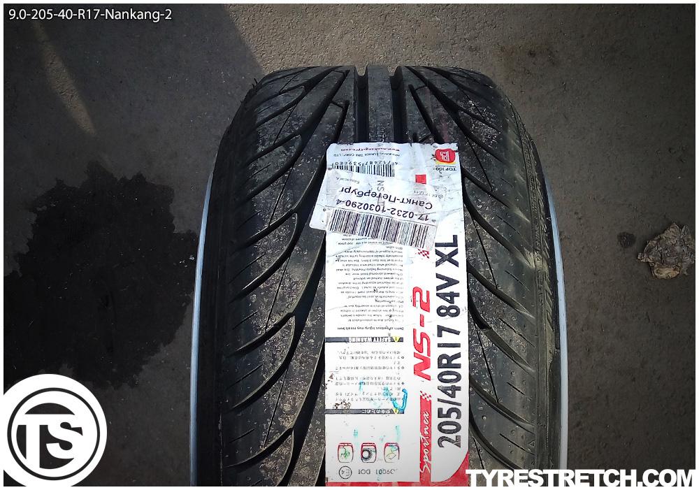 An example of tyre stretch: 205/40 R17 on 9.0J – NANKANG