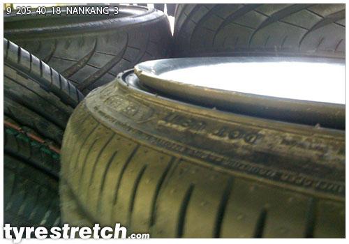 An example of tyre stretch: 205/40 R18 on 9.0J – NANKANG