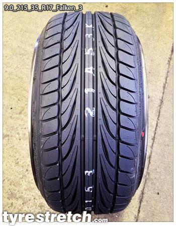 An example of tyre stretch: 215/35 R17 on 9.0J – FALKEN