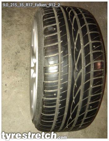 An example of tyre stretch: 215/35 R17 on 9.0J – FALKEN
