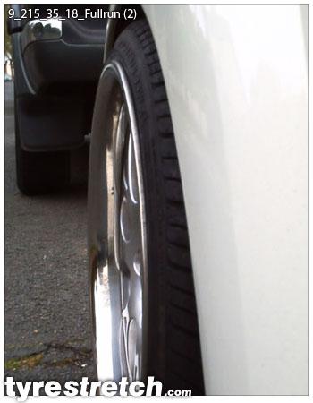 An example of tyre stretch: 215/35 R18 on 9.0J – FULLRUN