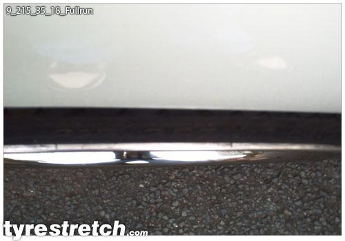 An example of tyre stretch: 215/35 R18 on 9.0J – FULLRUN