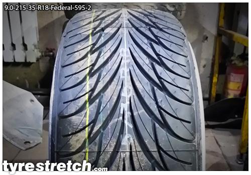 An example of tyre stretch: 215/35 R18 on 9.0J – FEDERAL