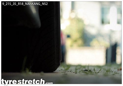 An example of tyre stretch: 215/35 R18 on 9.0J – NANKANG
