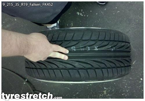 An example of tyre stretch: 215/35 R19 on 9.0J – FALKEN