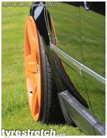 An example of tyre stretch: 215/35 R19 on 9.0J – NANKANG