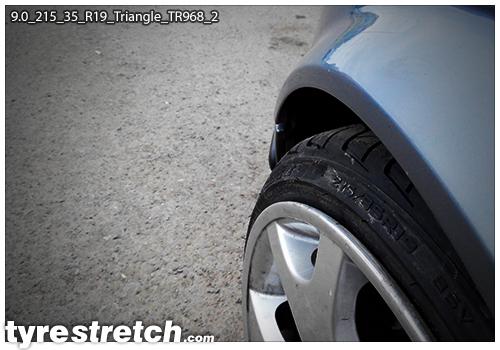 An example of tyre stretch: 215/35 R19 on 9.0J – TRIANGLE