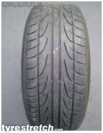 An example of tyre stretch: 215/40 R17 on 9.0J