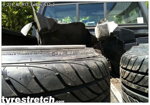 An example of tyre stretch: 215/40 R17 on 9.0J – FALKEN