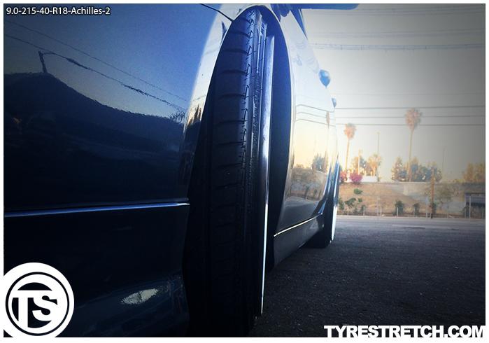 An example of tyre stretch: 215/40 R18 on 9.0J – ACHILLES