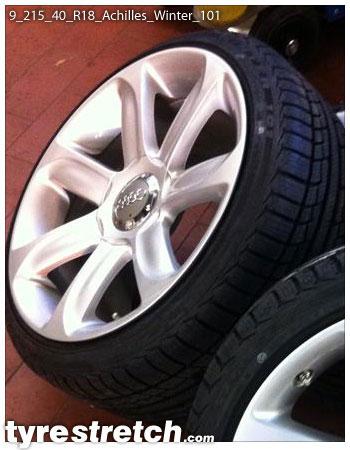 An example of tyre stretch: 215/40 R18 on 9.0J – ACHILLES