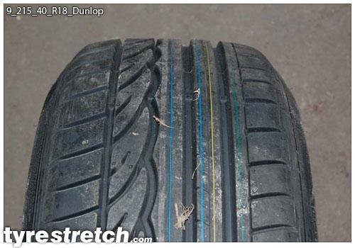 An example of tyre stretch: 215/40 R18 on 9.0J – DUNLOP