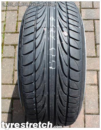 An example of tyre stretch: 215/40 R18 on 9.0J – FALKEN