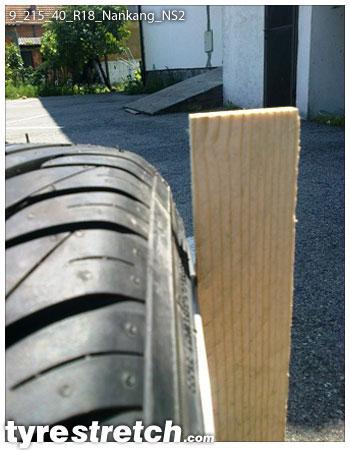 An example of tyre stretch: 215/40 R18 on 9.0J – NANKANG