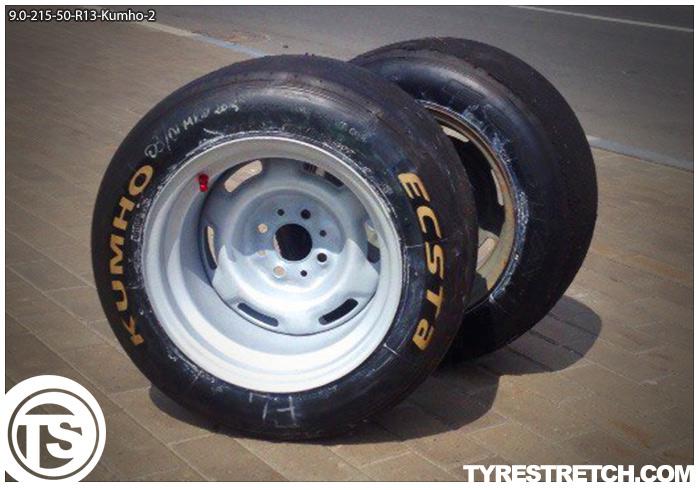 An example of tyre stretch: 215/50 R13 on 9.0J – KUMHO