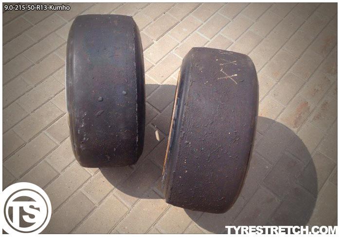 An example of tyre stretch: 215/50 R13 on 9.0J – KUMHO