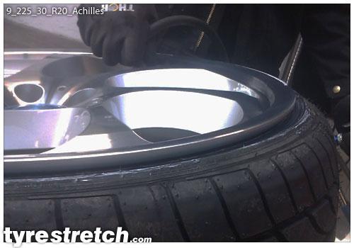 An example of tyre stretch: 225/30 R20 on 9.0J – ACHILLES