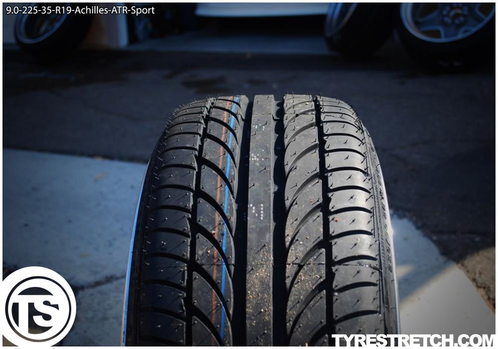 An example of tyre stretch: 225/35 R19 on 9.0J – ACHILLES