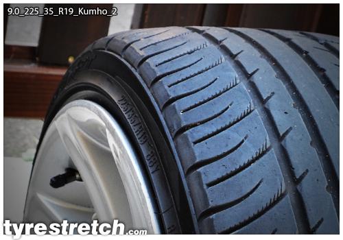 An example of tyre stretch: 225/35 R19 on 9.0J – KUMHO