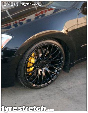An example of tyre stretch: 225/35 R20 on 9.0J – NANKANG