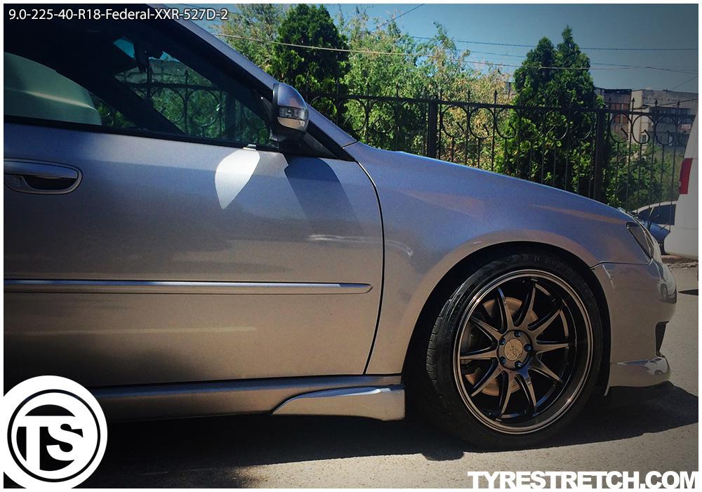 An example of tyre stretch: 225/40 R18 on 9.0J – FEDERAL (XXR)