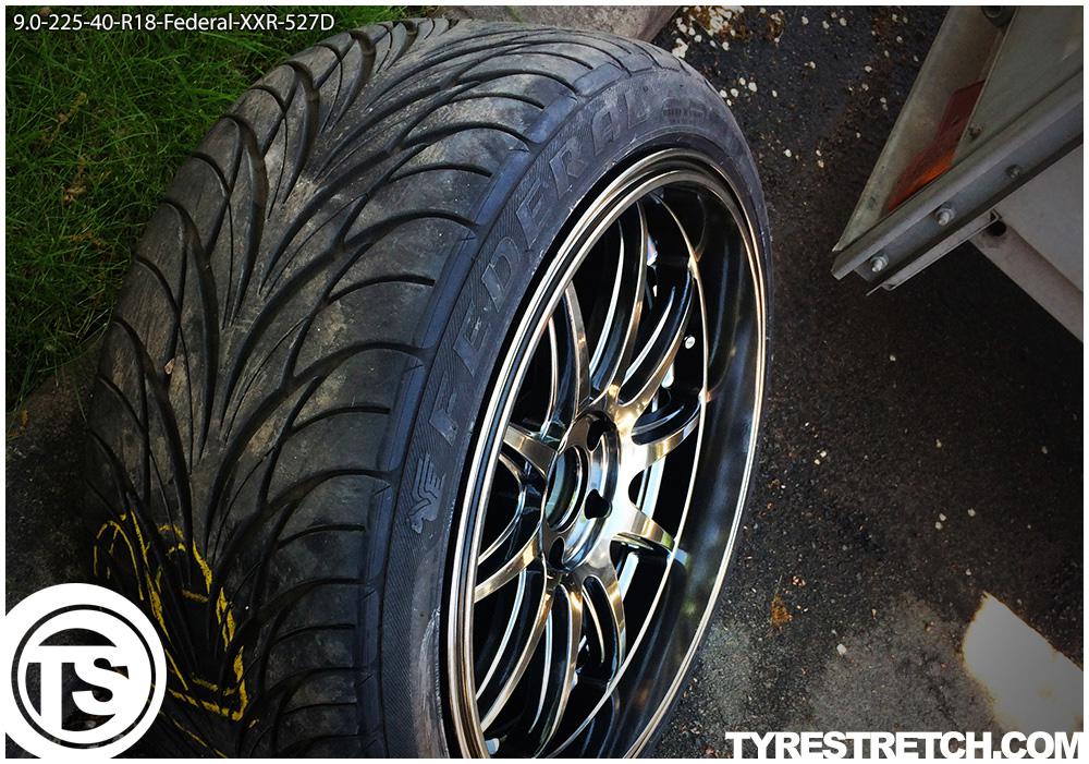 An example of tyre stretch: 225/40 R18 on 9.0J – FEDERAL (XXR)