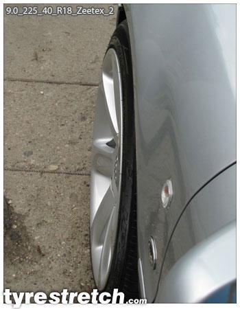 An example of tyre stretch: 225/40 R18 on 9.0J – ZEETEX