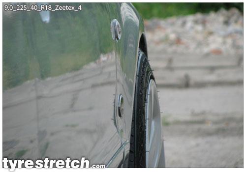 An example of tyre stretch: 225/40 R18 on 9.0J – ZEETEX