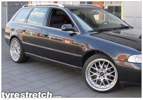 An example of tyre stretch: 225/40 R18 on 9.0J