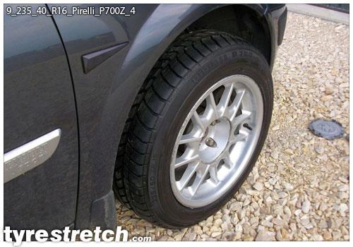 An example of tyre stretch: 235/40 R16 on 9.0J – PIRELLI
