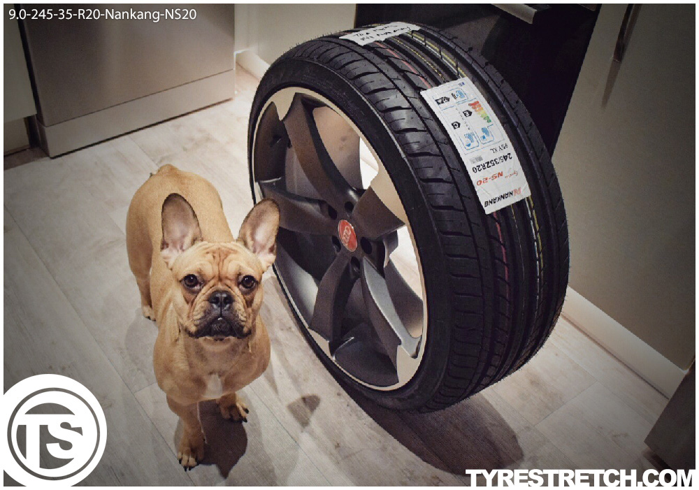 An example of tyre stretch: 245/35 R20 on 9.0J – NANKANG