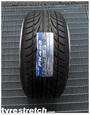 An example of tyre stretch: 215/35 R18 on 9.25J – NANKANG