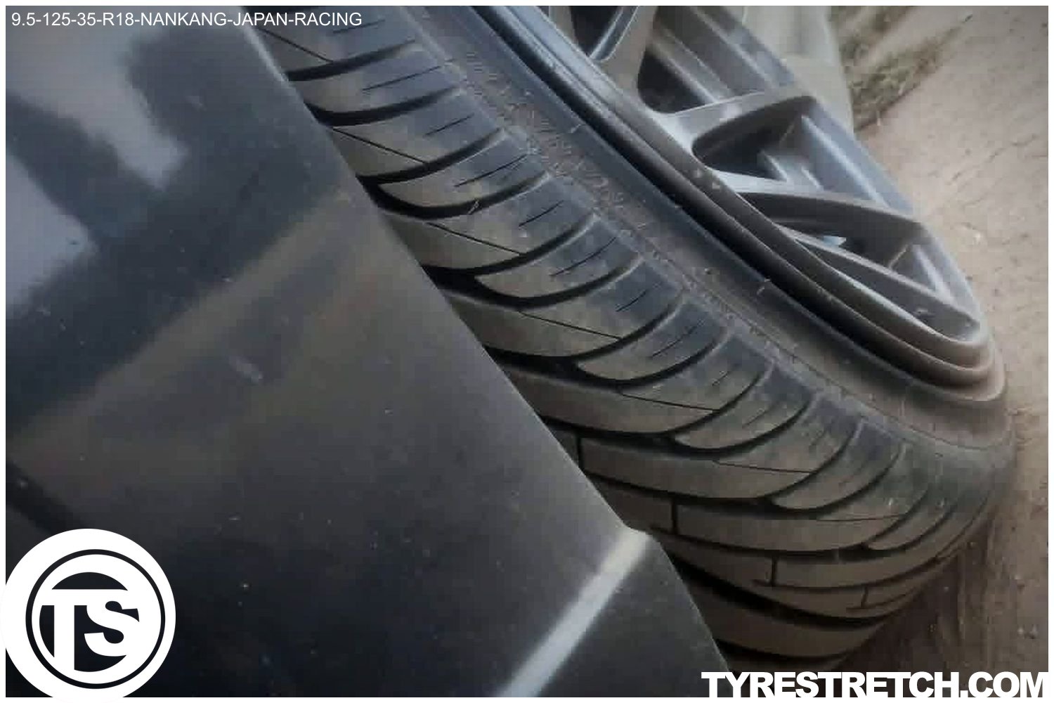 An example of tyre stretch: 125/35 R18 on 9.5J – NANKANG (JAPAN-RACING)