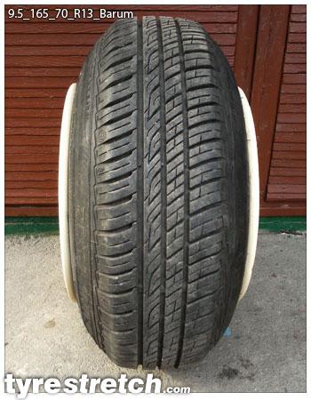 An example of tyre stretch: 165/70 R13 on 9.5J – BARUM