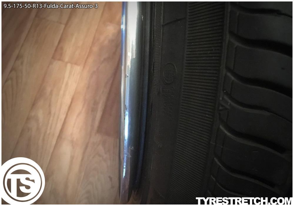 An example of tyre stretch: 175/50 R13 on 9.5J – FULDA