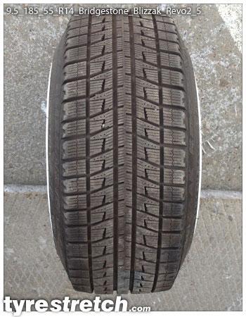 An example of tyre stretch: 185/55 R14 on 9.5J – BRIDGESTONE