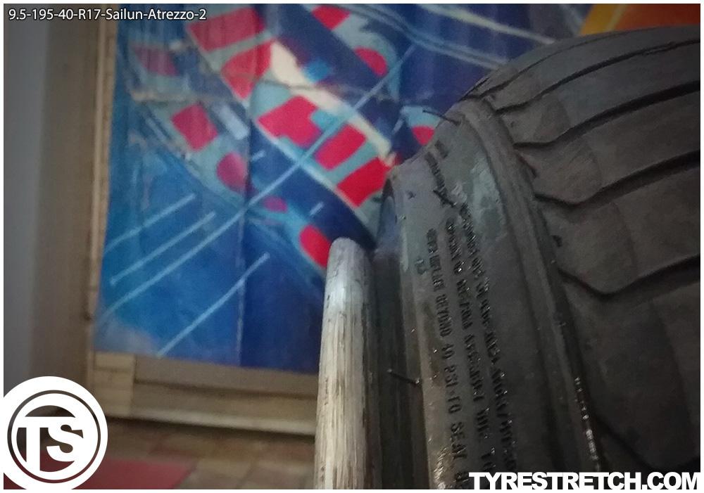 An example of tyre stretch: 195/40 R17 on 9.5J – SAILUN