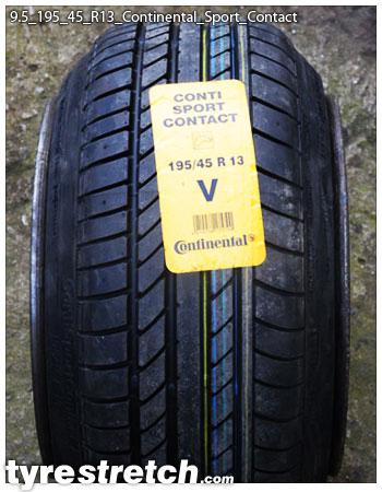 An example of tyre stretch: 195/45 R13 on 9.5J – CONTINENTAL