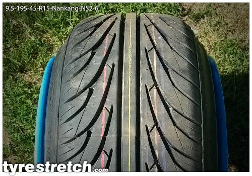 An example of tyre stretch: 195/45 R15 on 9.5J – NANKANG