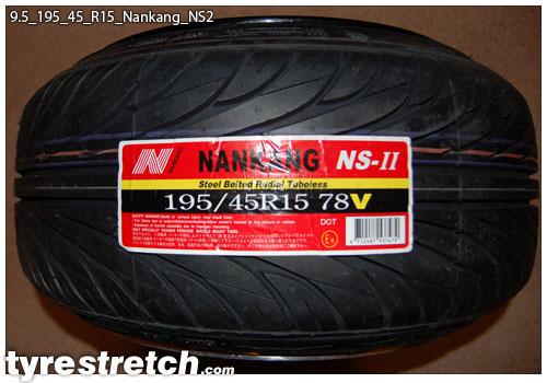 An example of tyre stretch: 195/45 R15 on 9.5J – NANKANG