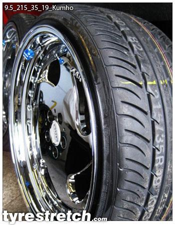 An example of tyre stretch: 215/35 R19 on 9.5J – KUMHO